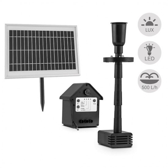 Solární čerpadlo 500 Solar, 500 l/h, LED, zdama akumulátor Solární čerpadlo 500 Solar, 500 l/h, LED, zdama akumulátor