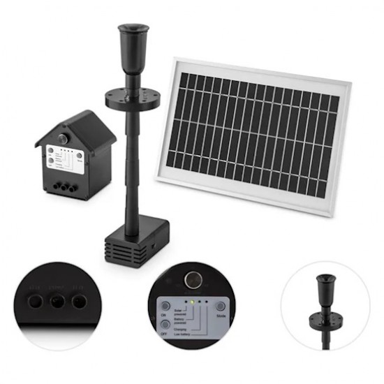 Solární čerpadlo 500 Solar, 500 l/h, LED, zdama akumulátor Solární čerpadlo 500 Solar, 500 l/h, LED, zdama akumulátor