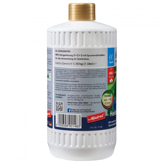 Mairol základní hnojivo na borůvky Premium Liquid 1000 ml Mairol základní hnojivo na borůvky Premium Liquid 1000 ml