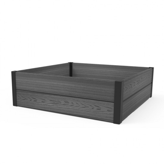 Vyvýšený záhon Keter Maple Square 106 x 106 x 32 cm, šedý wpc dřevoplast