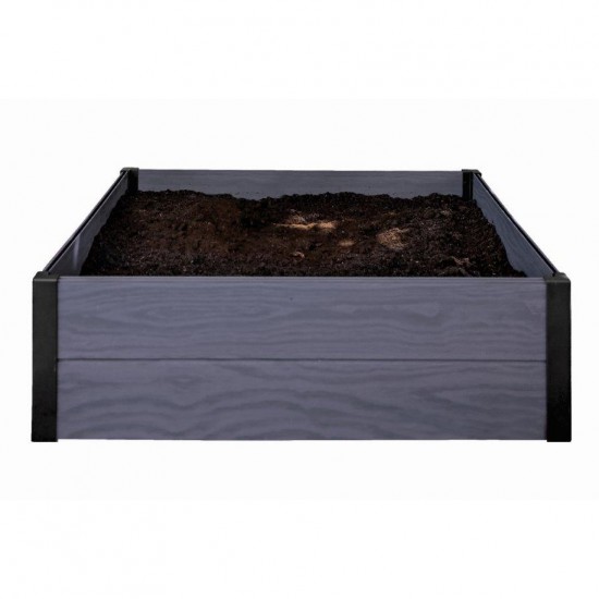 Vyvýšený záhon Keter Maple Square 106 x 106 x 32 cm, šedý wpc dřevoplast