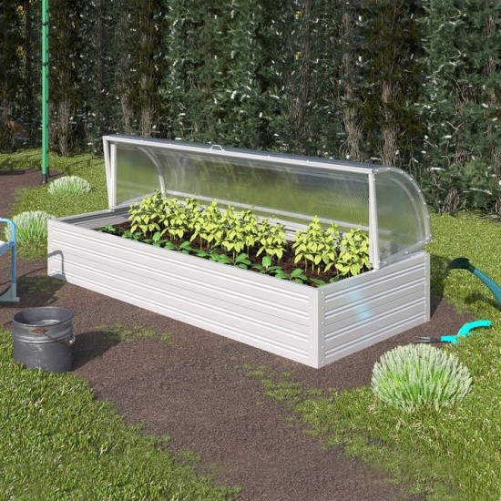 Vyvýšený záhon - pařeniště - mini skleník z 4 mm polykarbonátu, 89 x 175 x 80 cm Vyvýšený záhon - pařeniště - mini skleník z 4 mm polykarbonátu, 89 x 175 x 80 cm