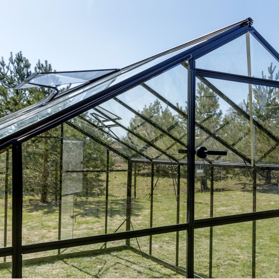 Zahradní skleník SANUS GLASS XL-9, 290 x 290 cm, ze skla 4 mm