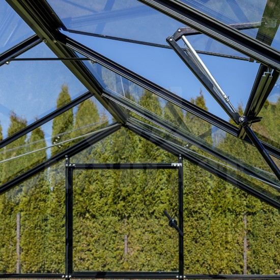 Zahradní skleník SANUS GLASS L-05, 220 x 220 cm, z tvrzeného skla 4 mm