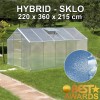 Skleník SANUS HYBRID L-08, 220 x 360 cm, sklo 4 mm + 6 mm polykarbonát