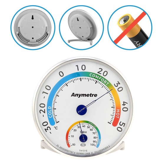 Analogový teploměr - vlhkoměr pro skleníky -30 ℃ do 50 ℃