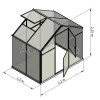 Skleník GAMPRE SANUS L-3, 220 x 140 cm, 6 mm + zdarma otvírač, pásky a svorky Skleník GAMPRE SANUS L-3, 220 x 140 cm, 6 mm + zdarma otvírač, pásky a svorky