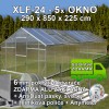 Skleník GAMPRE SANUS XLF-24, 290 x 850 cm, 6 mm + zdarma otvírače, police, pásky a svorky Skleník GAMPRE SANUS XLF-24, 290 x 850 cm, 6 mm + zdarma otvírače, police, pásky a svorky
