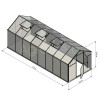 Skleník GAMPRE SANUS L-12, 220 x 570 cm, 6 mm, originální zahradní skleník + zdarma otvírače, pásky a svorky Skleník GAMPRE SANUS L-12, 220 x 570 cm, 6 mm, originální zahradní skleník + zdarma otvírače, pásky a svorky