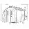 Zahradní domek Keter NEWTON 7511 228 × 350 cm, dřevo-plast EVOTECH, antracit