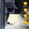 Zahradní solární světlo s detektorem pohybu, 106 LED, 4 režimy, 3000 mAh, 6500 K