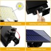 Zahradní solární světlo s detektorem pohybu, 2 kusy, 106 LED, 4 režimy, 3000 mAh, 6500 K