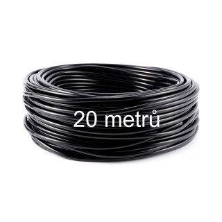 PE 6 mm Distribuční černá hadice 4/6 mm, 20 metrů