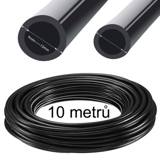 PE 12 mm Distribuční černá hadice 9/12 mm pro zavlažování, 10 metrů