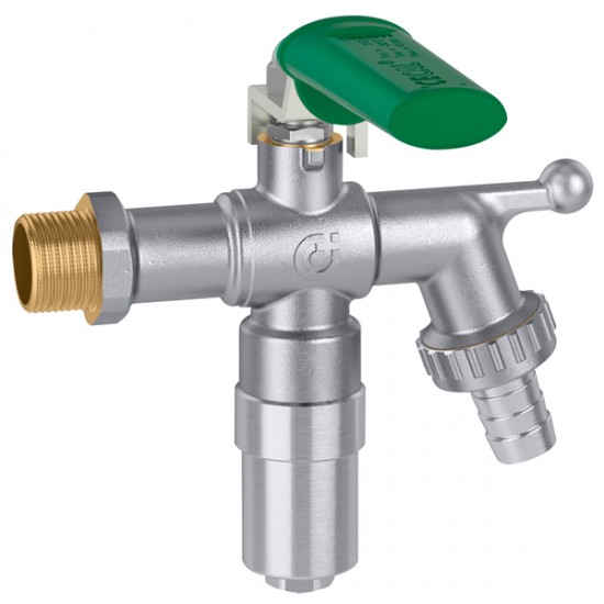 Zahradní kulový kohout 1/2" chromovaný s pojistkou proti zamrznutí, -30 až +110°C Zahradní kulový kohout 1/2" chromovaný s pojistkou proti zamrznutí, -30 až +110°C